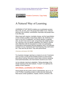 Chapter 2 - Informal Learning Blog