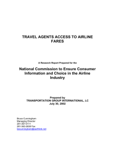 Travel Agents Access to Airline Fares