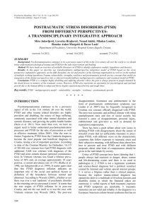 postraumatic stress disorders (ptsd) from different perspectives