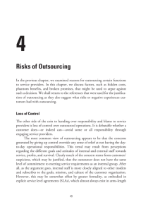 Risks of Outsourcing