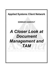 A Closer Look at Document Management and TAM