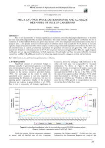 Price and non-price determinants and acreage response of rice in