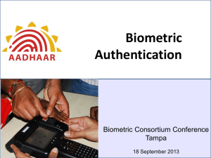 Authentication - The Biometric Consortium