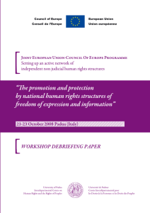 The promotion and protection by national human rights structures of