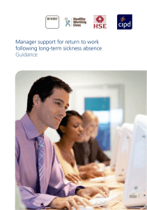 Manager support for return to work following long