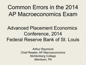 Common Errors in the 2014 AP Macroeconomics Exam