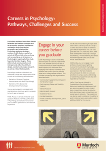 Careers in Psychology: Pathways, Challenges and Success