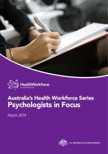 Psychologists in Focus - Health Workforce Australia