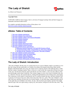 The Lady of Shalott: Study Guide