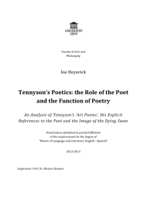 Tennyson's Poetics: the Role of the Poet and the Function of Poetry