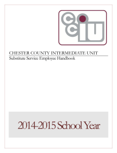 2014-2015 School Year - Chester County Intermediate Unit