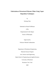 Fabrication of Structured Polymer Films Using Vapor Deposition