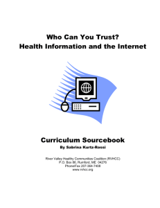 Who Can You Trust? Health Information and the Internet Curriculum