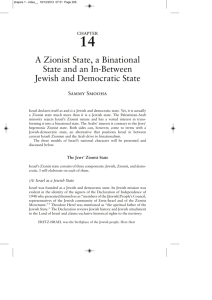 Sammy Smooha, "A Zionist State, a Binational State and an In