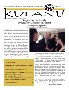 Re-joining the Family Progressive Judaism in Poland