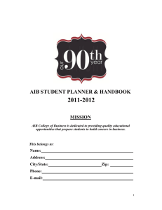 Student Handbook - AIB College of Business