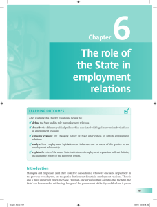 the role of the state in employment relations