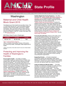 Washington - Association of Maternal & Child Health Programs