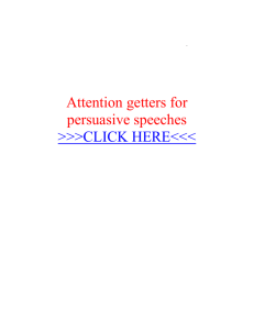 Attention getters for persuasive speeches