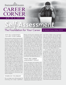 Self-Assessment: The Foundation for Your Career