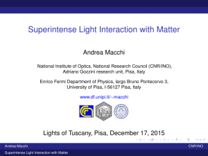 Superintense Light Interaction with Matter
