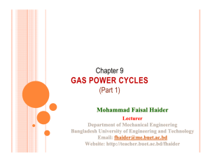 GAS POWER CYCLES