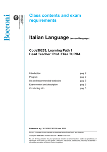 Italian Language (second language)