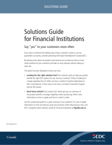 Solutions Guide for Financial Institutions