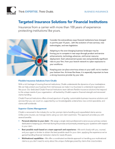 Targeted Insurance Solutions for Financial Institutions