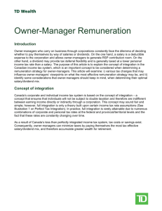 Owner-Manager Remuneration