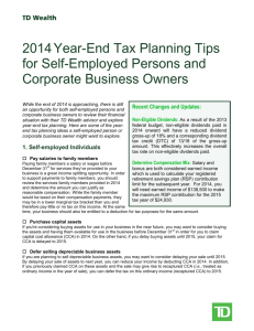 Year-End Tax Planning Tips for Self