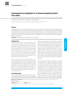 Cytomegalovirus esophagitis in an immunocompetent patient: Case