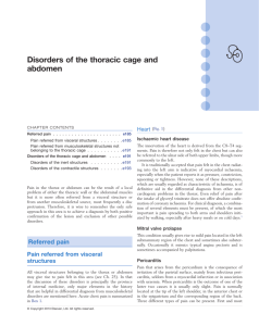 Disorders of the thoracic cage and abdomen