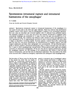 haematoma of the oesophagus