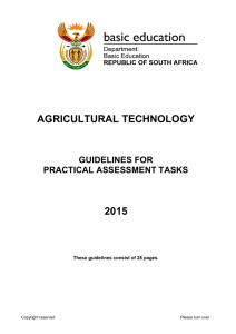 Agricultural Technology - Department of Basic Education