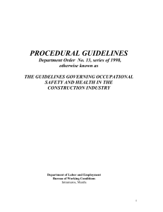 Procedural Guidelines (DO13) The Guidelines governing
