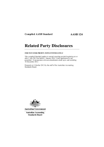 Related Party Disclosures - Australian Accounting Standards Board