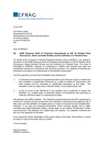 070705 EFRAG comment letter on IAS 24 Amendment