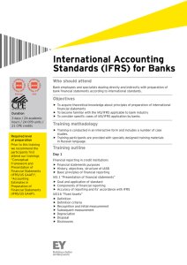 International Accounting Standards (IFRS) for Banks Duration