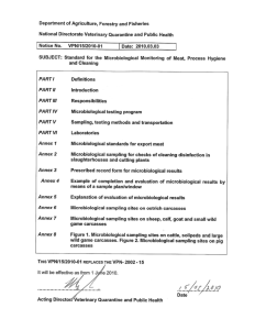 015 - VPN 15 Standard for the microbiological monitoring of meat