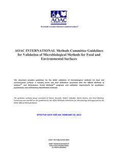 AOAC International Methods Committee Guidelines for Validation of