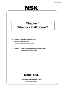 Chapter 1 What is a Ball Screw?