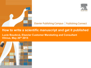 How to write a scientific manuscript and get it published