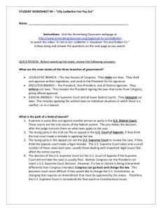 STUDENT WORKSHEET #4 – “Lilly Ledbetter Fair Pay Act” Name: