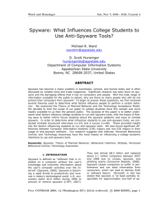 Spyware: What Influences College Students to Use Anti