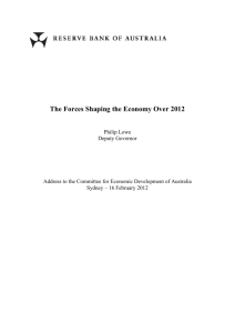 The Forces Shaping the Economy Over 2012