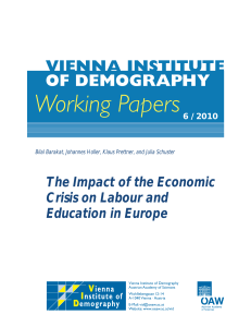 The Impact of the Economic Crisis on Labour and Education in Europe