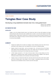 Tsingtao Beer Case Study