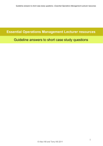 Short case study answers for lecturers PDF Document