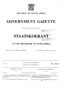 organised Local Government Act [No. 52 of 1997]